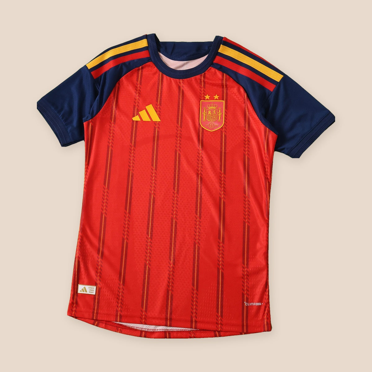 España Ganador Mundial 2026 2 Estrellas Local Manga Corta Versión Jugador, vista frontal