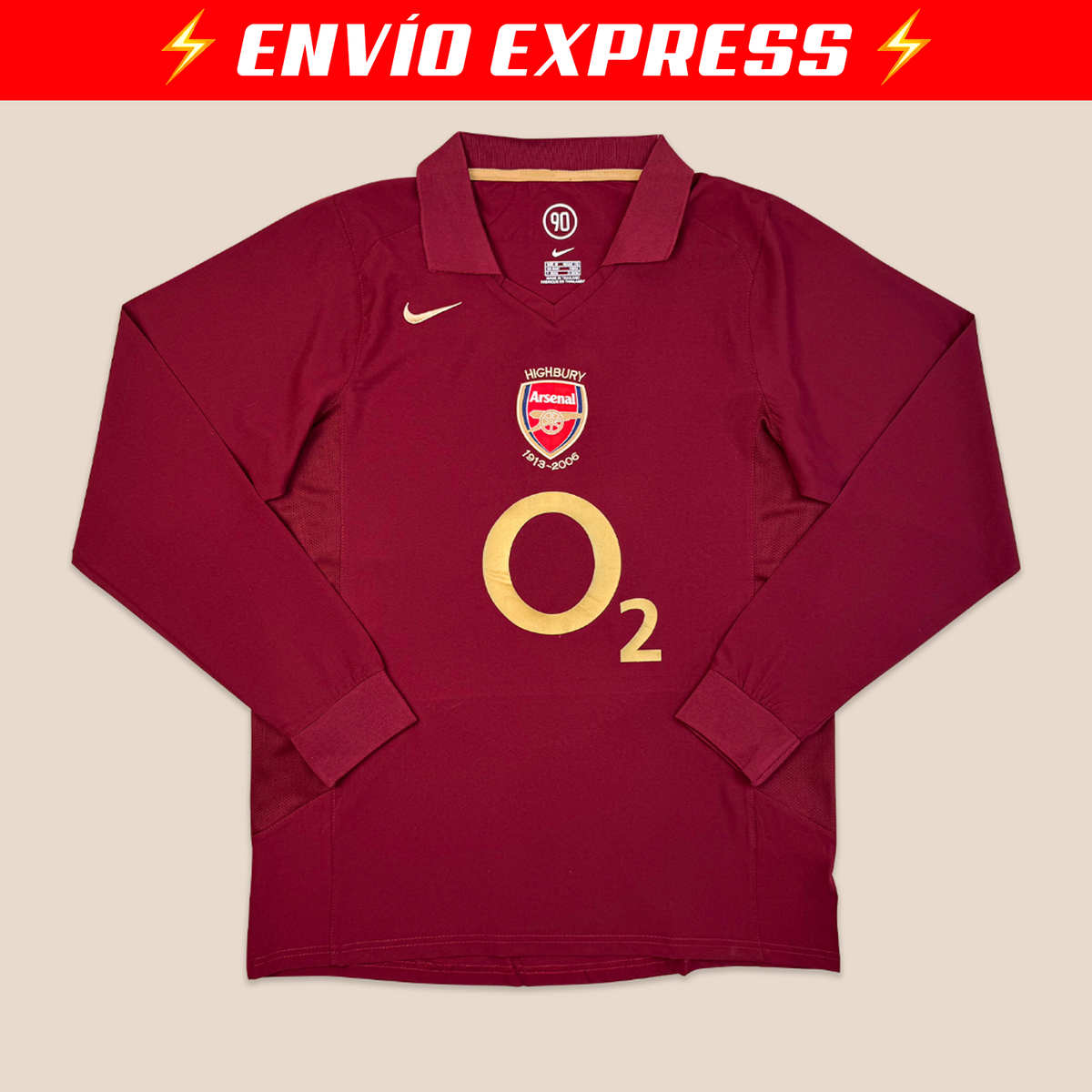 Arsenal 2005/06 Local Manga Larga - Express
