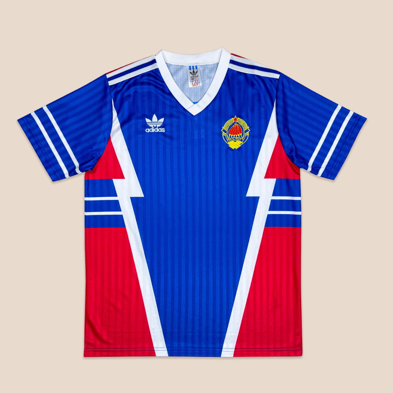 Maillot De Football Yougoslavie – Italie 90, Taille S, Couleur Bleu, Domicile, Neuf Sans étiquette