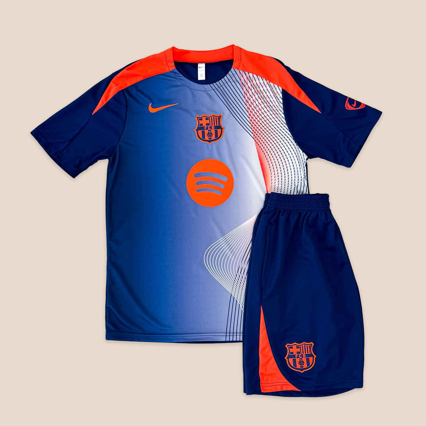 FC Barcelona Entrenamiento Azul Corta