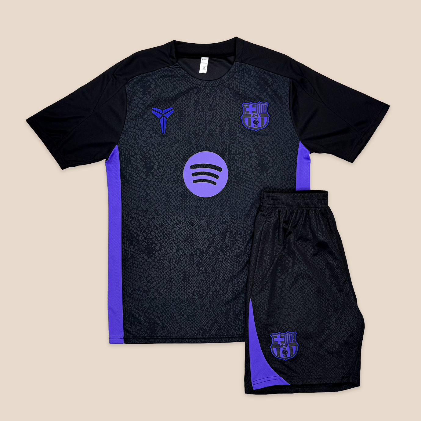 FC Barcelona Entrenamiento Negro Corta