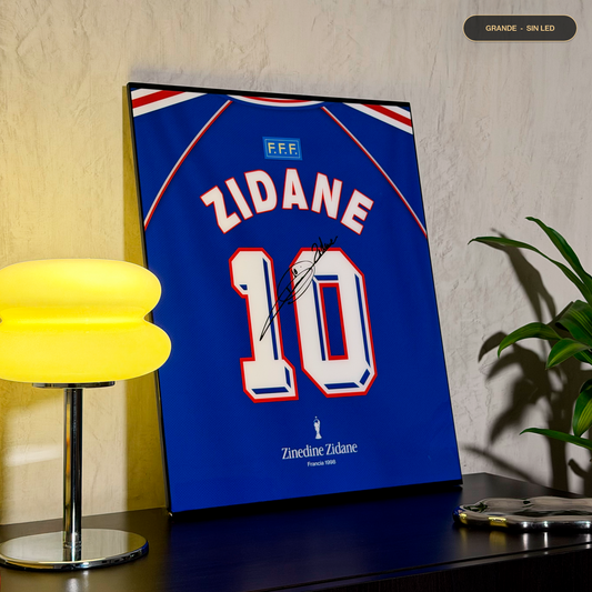 Cuadro Legendario - Zinedine Zidane (Dorsal Francia 1998)
