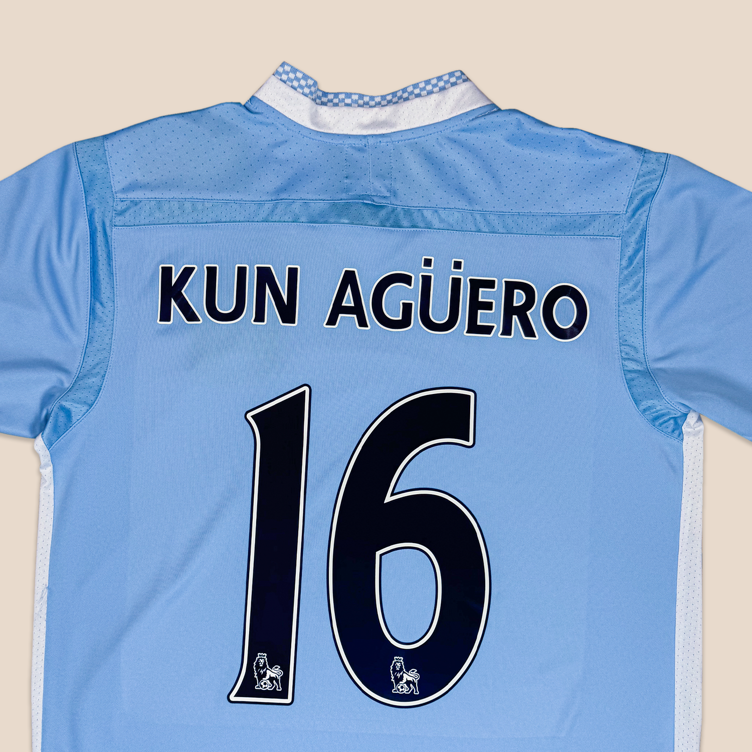 Maillot Manchester City 2011-12 - Sergio Aguero - Taille L Authentique