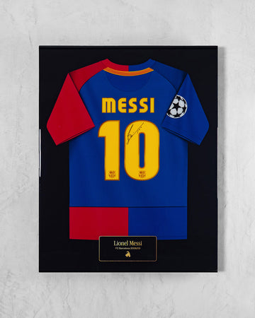 Cuadro Lionel Messi - Camiseta (FC Barcelona 2008/09)