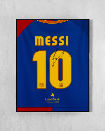 Cuadro Lionel Messi - Dorsal (FC Barcelona 2008/09)