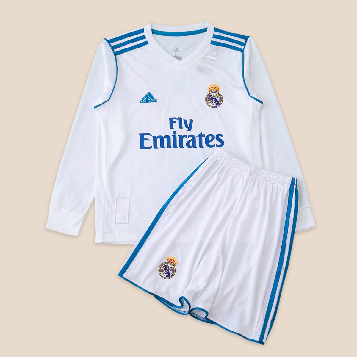 Real Madrid 2017/18 Local Manga Larga para Niños