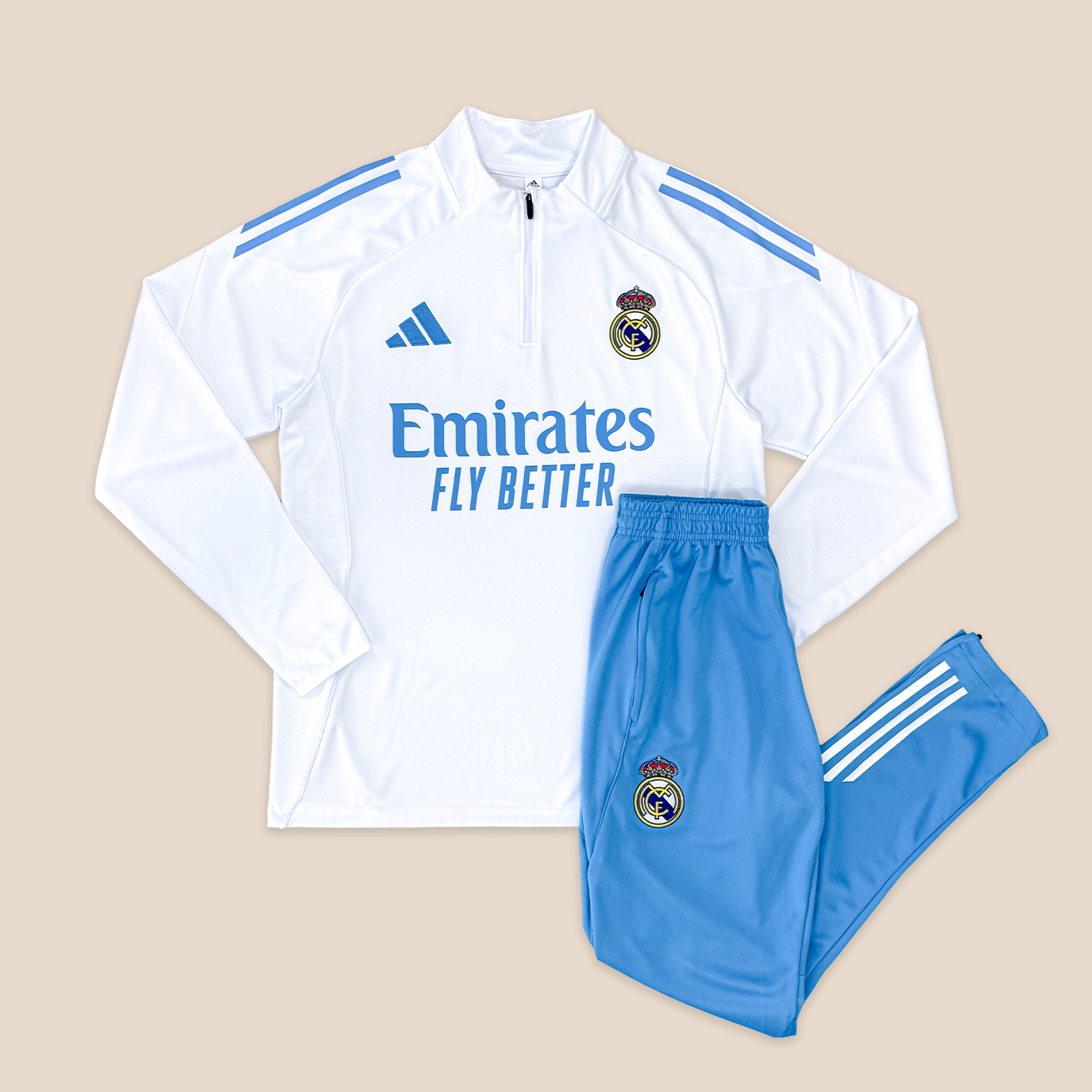 Real Madrid Entrenamiento Blanco Larga