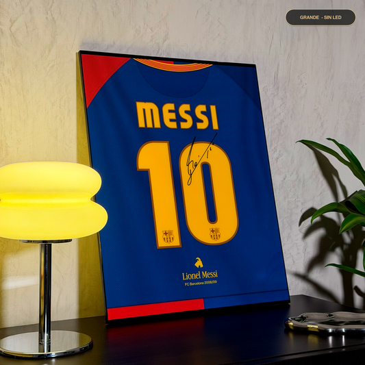 Cuadro Legendario - Lionel Messi (Dorsal FC Barcelona 2008/09)