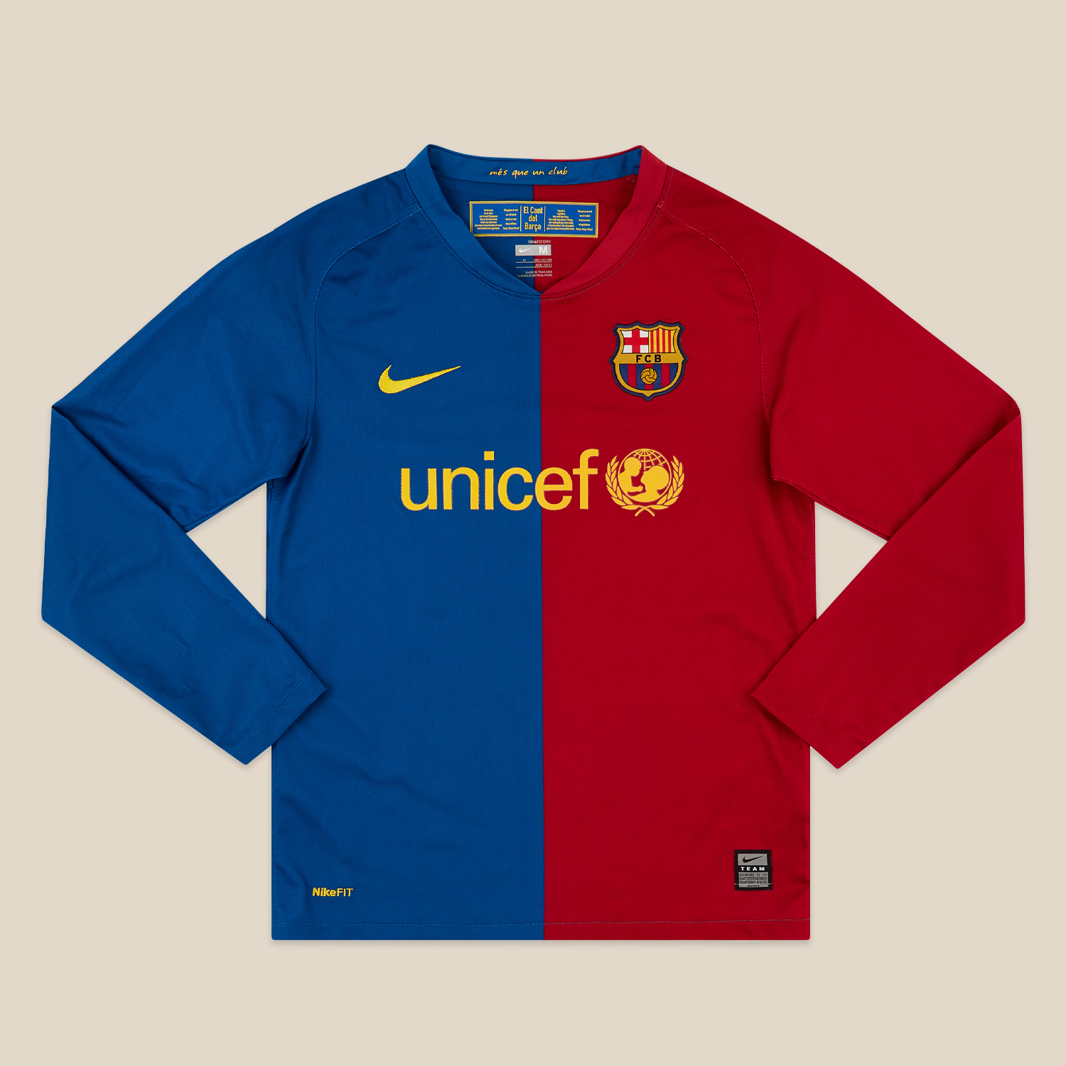 Camiseta Barcelona 2008 Manga Larga Camiseta FC Barcelona 2008/09
