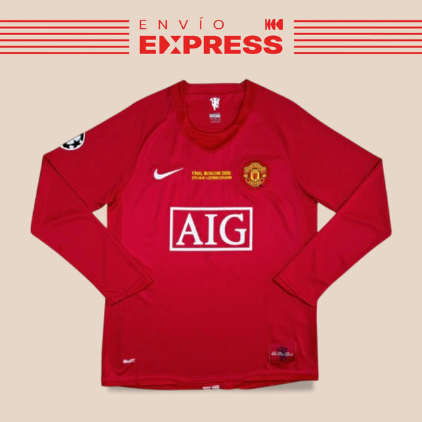 Manchester United 2007/08 Local Manga Larga