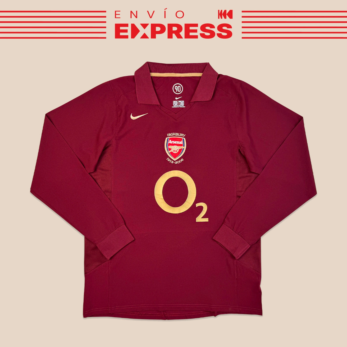 Arsenal 2005/06 Local - Express - Manga larga